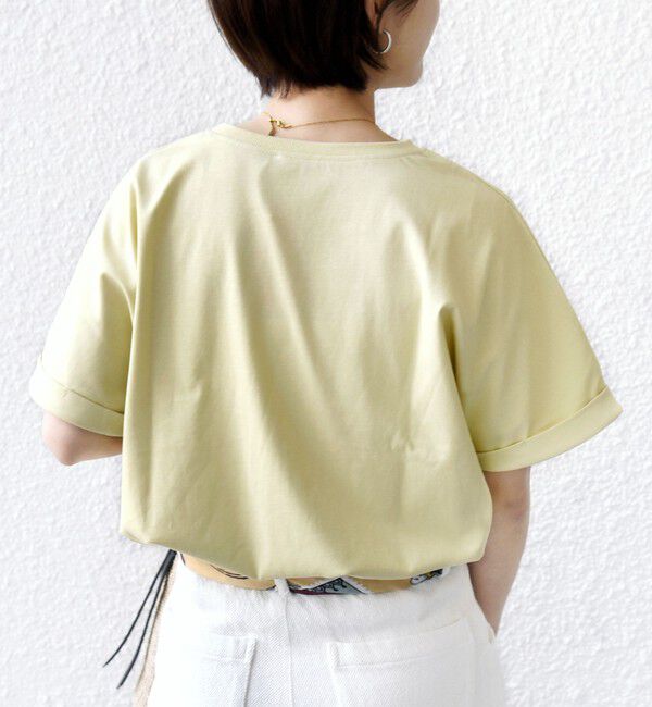 SHIPS for women「《予約》【WEB限定】〈汗染み防止/手洗い可能〉クロシェ ドッキング ショート スリーブ TEE」|Tシャツ・カットソー|