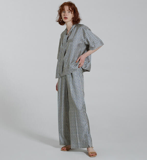 Ballsey「クレスタプリント ボウタイブラウス」|シャツ・ブラウス|