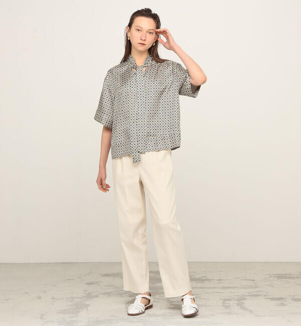 Ballsey「クレスタプリント ボウタイブラウス」|シャツ・ブラウス|