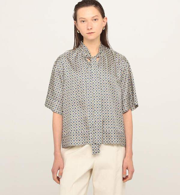 Ballsey「クレスタプリント ボウタイブラウス」|シャツ・ブラウス|