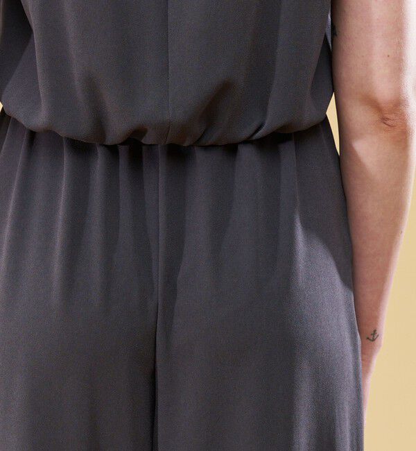 DES PRES「ジャージーライクジョーゼット ロングジレ付きオールインワン」|オールインワン|