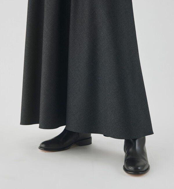 GALERIE VIE「フラノストレッチ ギャザーマキシスカート」|フレア|