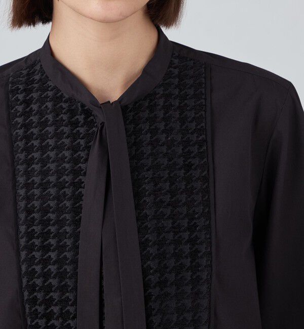 TOMORROWLAND collection「ブラックコンビネーション ボウタイブラウス」|シャツ・ブラウス|