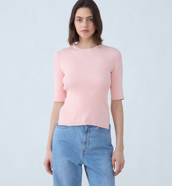 MACPHEE「コットンリブ クルーネックプルオーバー」|ニット・セーター|