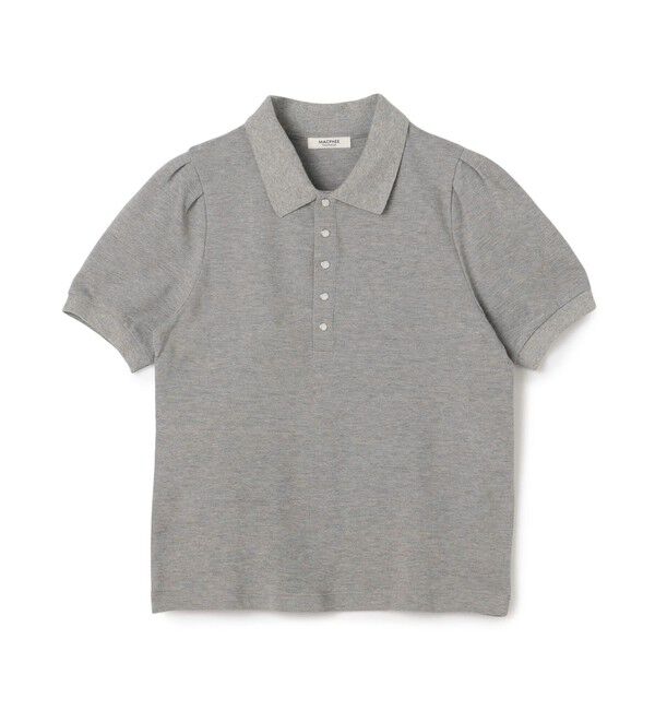 MACPHEE「コットンカノコ ポロプルオーバー」|ポロシャツ|15 グレー