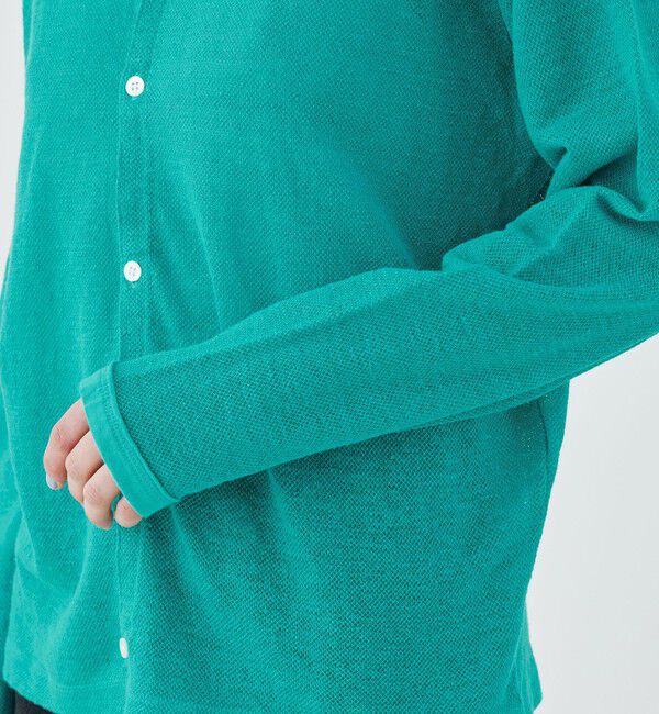 TOMORROWLAND GOODS「【別注】Ｖ::room ヘンプピケ ポロカラーシャツ」|シャツ・ブラウス|