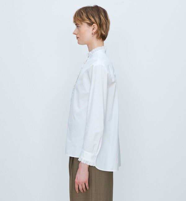 TOMORROWLAND collection「コットンピケ フリルカラーブラウス」|シャツ・ブラウス|