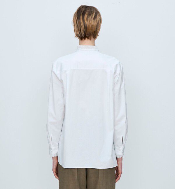 TOMORROWLAND collection「コットンピケ フリルカラーブラウス」|シャツ・ブラウス|