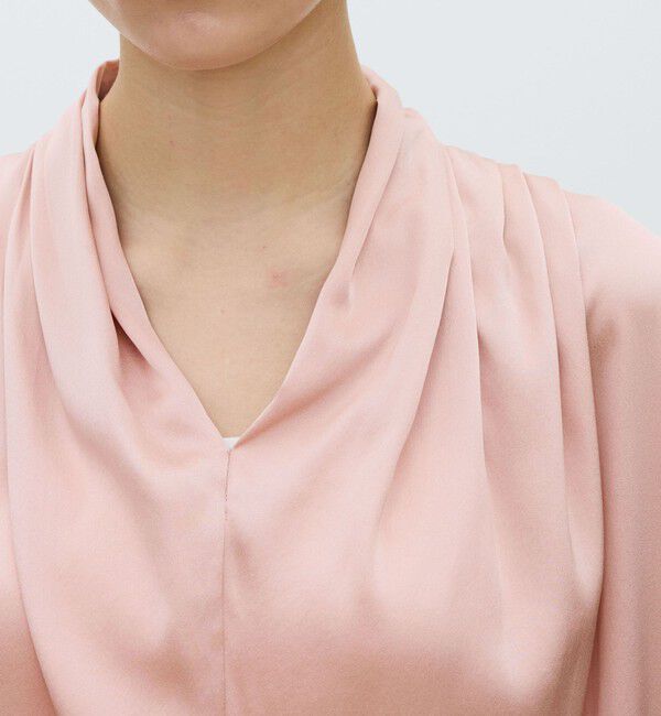 TOMORROWLAND collection「ウォッシャブルサテン ドレープブラウス」|シャツ・ブラウス|
