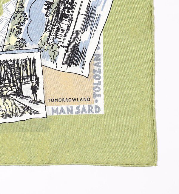 TOMORROWLAND GOODS「Atelier TOMORROWLAND CITY MAP シルクスカーフ」|バンダナ・スカーフ|