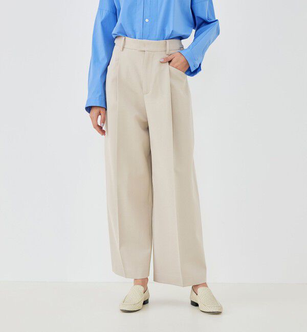 GALERIE VIE「コットンウールギャバジン ラウンドシルエットパンツ」|その他|