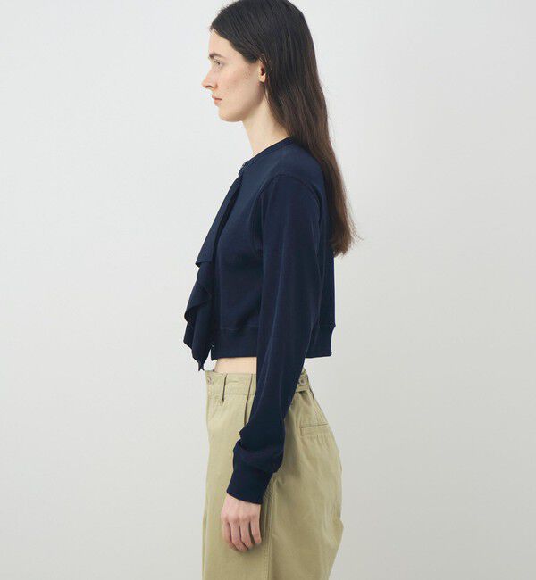 TOMORROWLAND GOODS「HAVERSACK コットンスムース フリルカーディガン」|カーディガン|