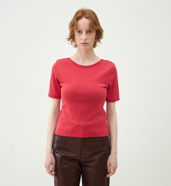 MACPHEE「シルキーリブ ボートネックプルオーバー」|Tシャツ・カットソー|