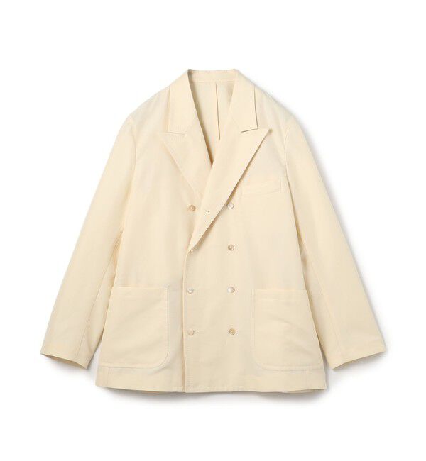 TOMORROWLAND MENS「コットンシルクグログラン ダブルブレステッド8Bジャケット」|テーラードジャケット|41 ライトベージュ