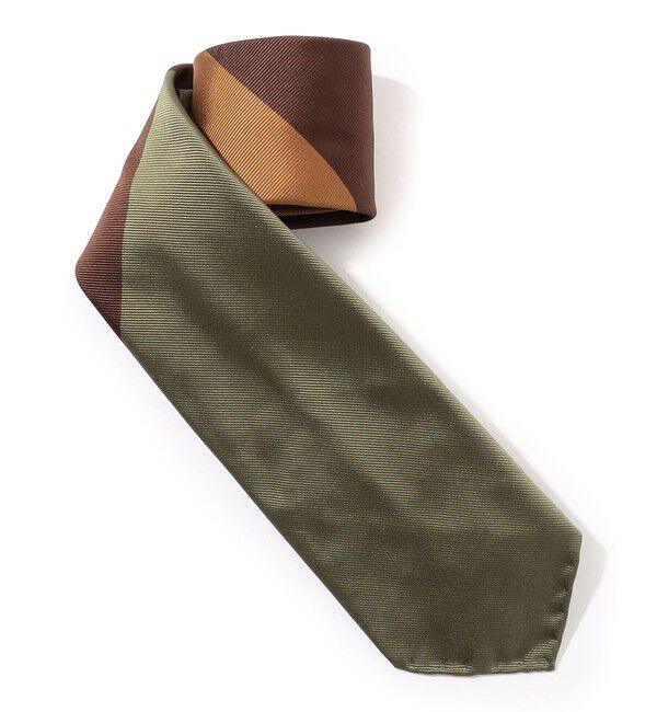 TOMORROWLAND GOODS「LE LYS シルクレジメンタルストライプネクタイ」|ネクタイ・蝶ネクタイ|54 グリーン系
