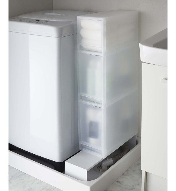 journal standard Furniture「《WEB限定》【tower/タワー】伸縮洗濯機排水口上ラック」|トイレタリー・ランドリーグッズ|