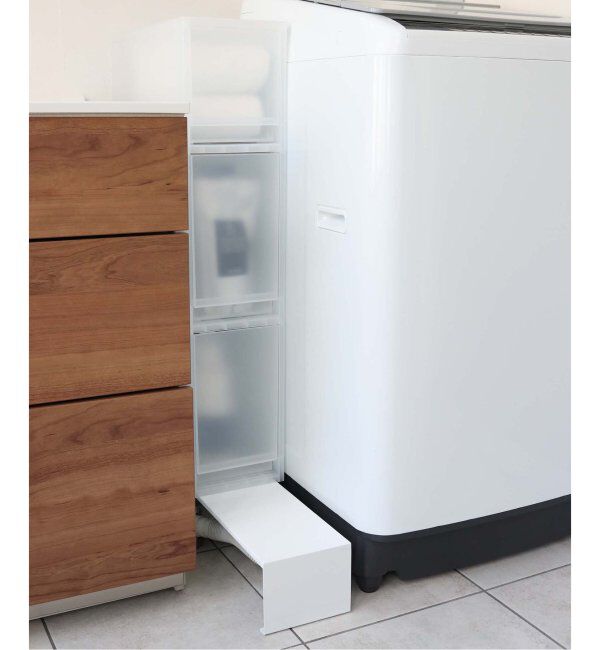 journal standard Furniture「《WEB限定》【tower/タワー】伸縮洗濯機排水口上ラック」|トイレタリー・ランドリーグッズ|