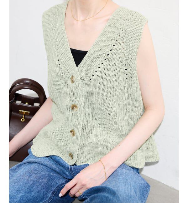 SLOBE IENA「《追加》ニットジレ」|ニット・セーター|