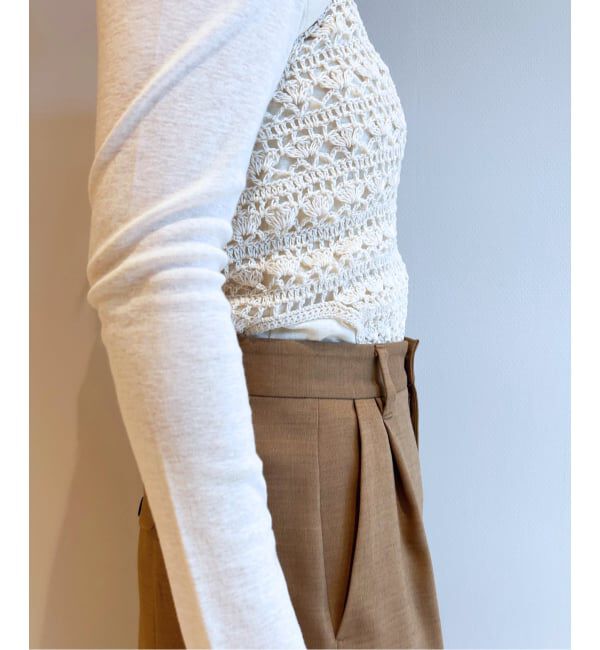 IENA LA BOUCLE「MAYDI/マイディ granny stripe body ニット INVISIBLE」|ニット・セーター|