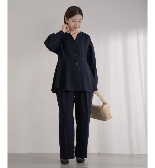 IENA「&NAVY ジョーゼットペプラムブラウス」|シャツ・ブラウス|