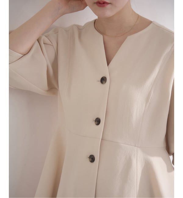 IENA「&NAVY ジョーゼットペプラムブラウス」|シャツ・ブラウス|