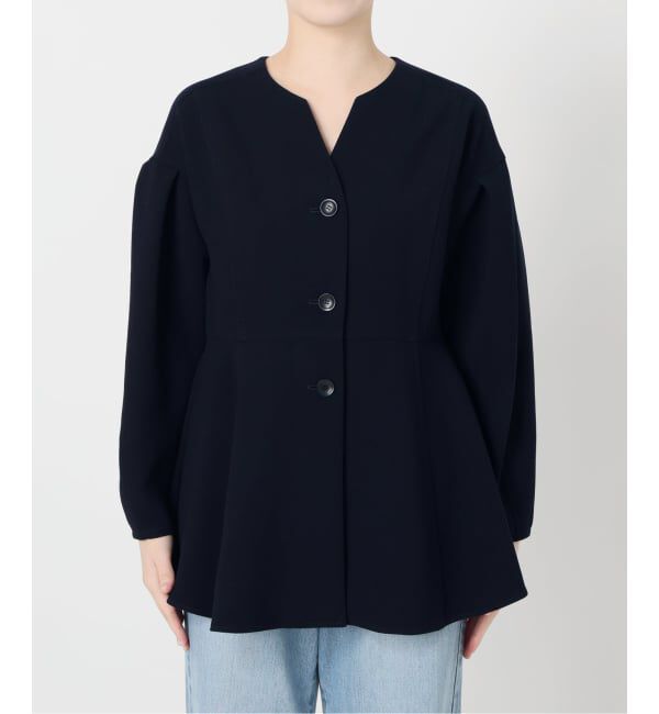 IENA「&NAVY ジョーゼットペプラムブラウス」|シャツ・ブラウス|