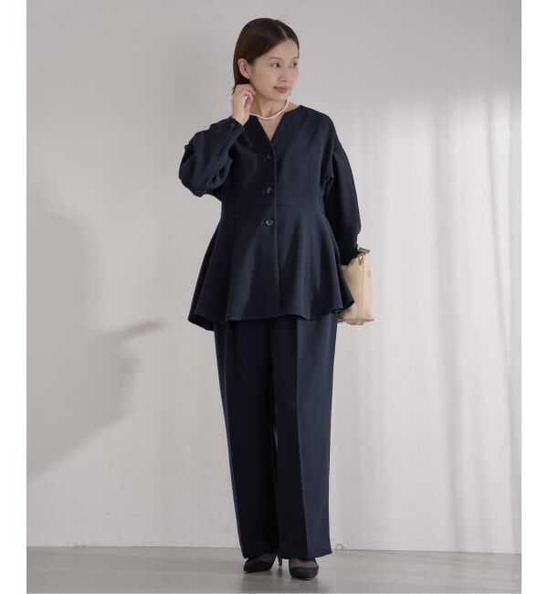 IENA「&NAVY ジョーゼットペプラムブラウス」|シャツ・ブラウス|