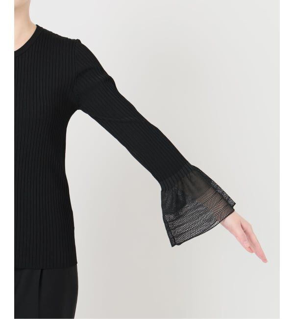 VERMEIL par iena「ベルスリーブリブプルオーバー」|ニット・セーター|