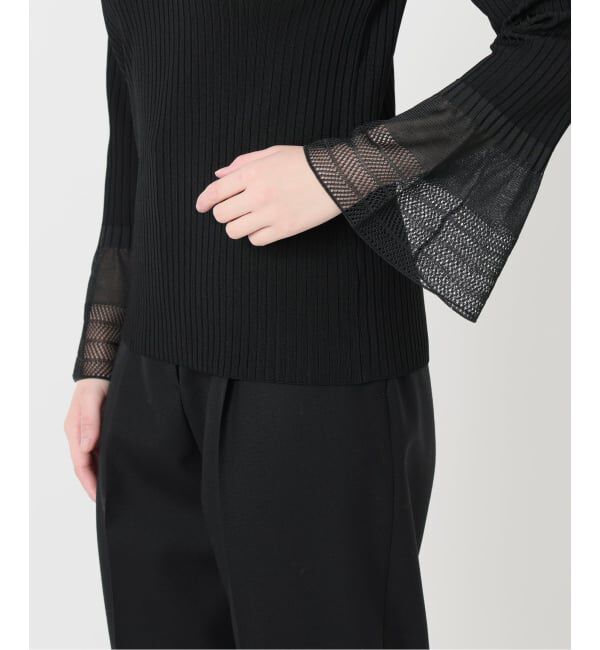 VERMEIL par iena「ベルスリーブリブプルオーバー」|ニット・セーター|