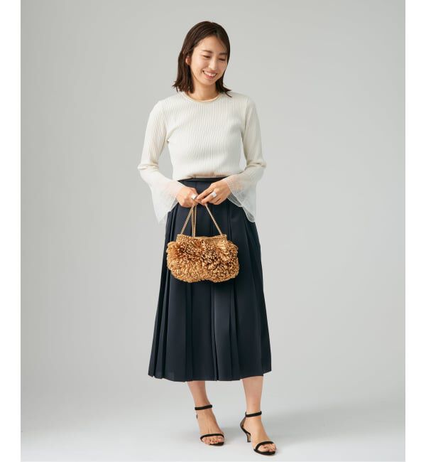 VERMEIL par iena「ベルスリーブリブプルオーバー」|ニット・セーター|