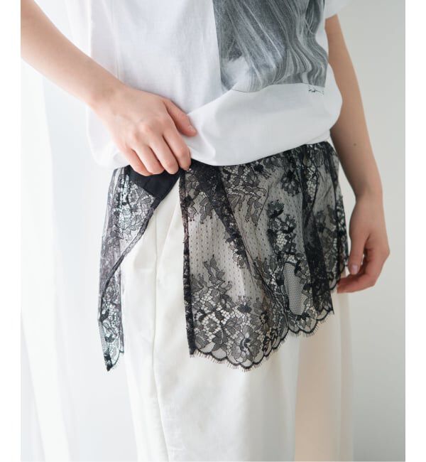 IENA「《追加2》Heriter/エリテ リバーレースキャミソール」|シャツ・ブラウス|ブラック