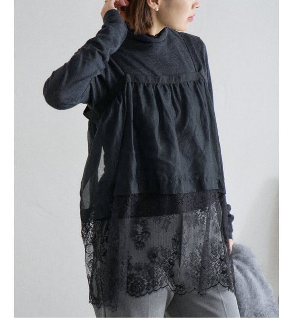 IENA「《追加2》Heriter/エリテ リバーレースキャミソール」|シャツ・ブラウス|
