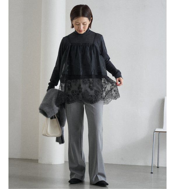 IENA「《追加2》Heriter/エリテ リバーレースキャミソール」|シャツ・ブラウス|