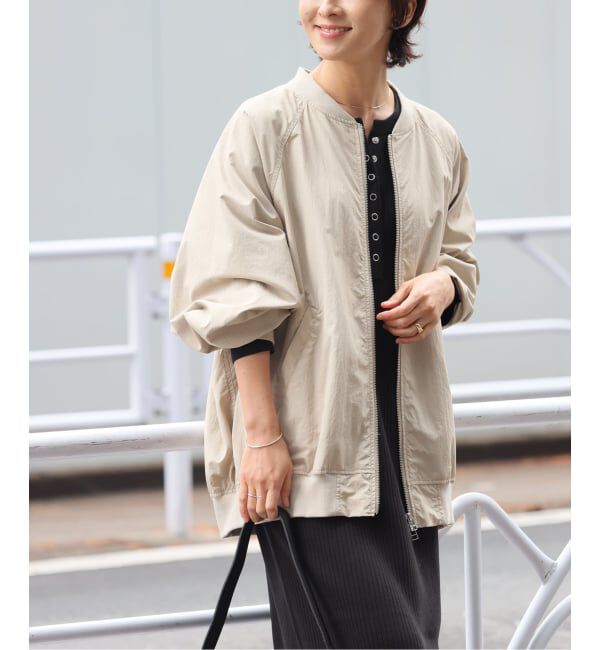 JOURNAL STANDARD relume「ウォッシャブルナイロンダブルジップMA-1」|ブルゾン・スタジャン|ベージュ