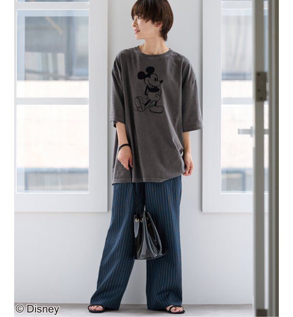 JOURNAL STANDARD relume「【GOOD ROCK SPEED】＜MICKEY MOUSE＞フロッキープリントTシャツ」|Tシャツ・カットソー|