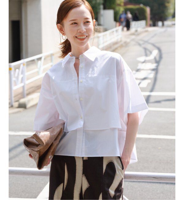 JOURNAL STANDARD「《追加2》レイヤードライクハーフスリーブシャツ」|シャツ・ブラウス|ホワイト