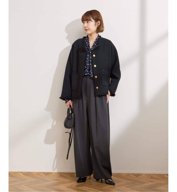 journal standard L'essage「《追加4》【SP】GIOLICATWEED ドルマンジャケット」|ノーカラージャケット|