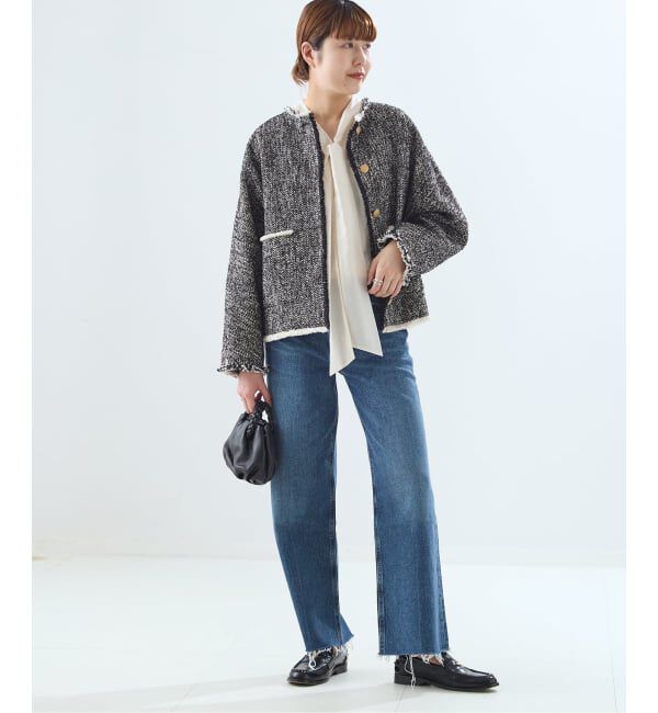 journal standard L'essage「《追加4》【SP】GIOLICATWEED ドルマンジャケット」|ノーカラージャケット|