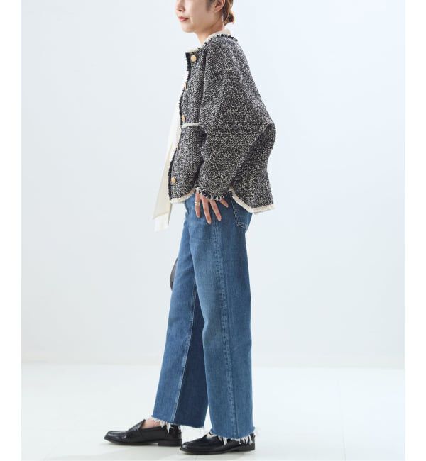 journal standard L'essage「《追加4》【SP】GIOLICATWEED ドルマンジャケット」|ノーカラージャケット|