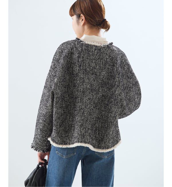 journal standard L'essage「《追加4》【SP】GIOLICATWEED ドルマンジャケット」|ノーカラージャケット|