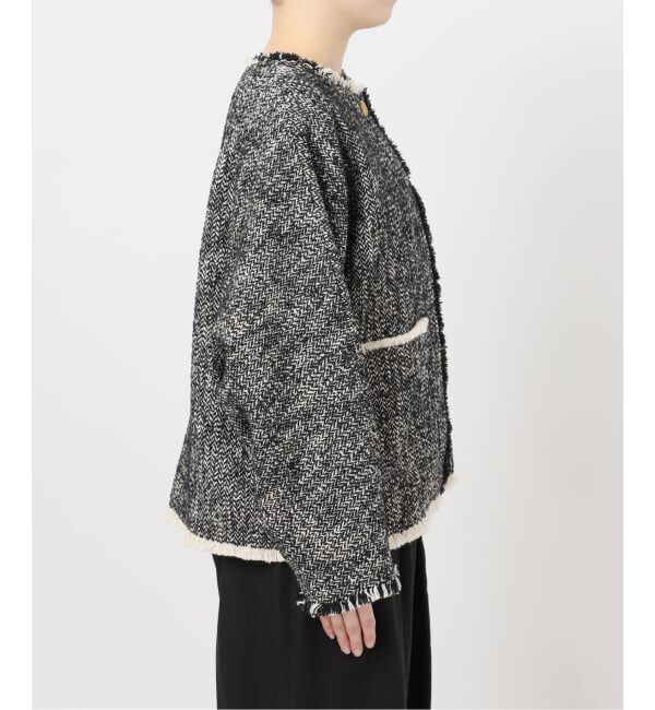 journal standard L'essage「《追加4》【SP】GIOLICATWEED ドルマンジャケット」|ノーカラージャケット|