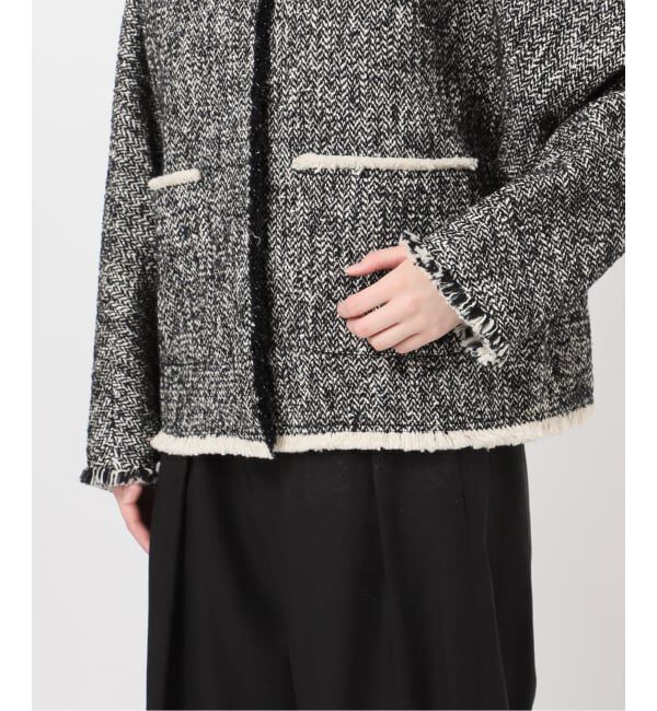 journal standard L'essage「《追加4》【SP】GIOLICATWEED ドルマンジャケット」|ノーカラージャケット|