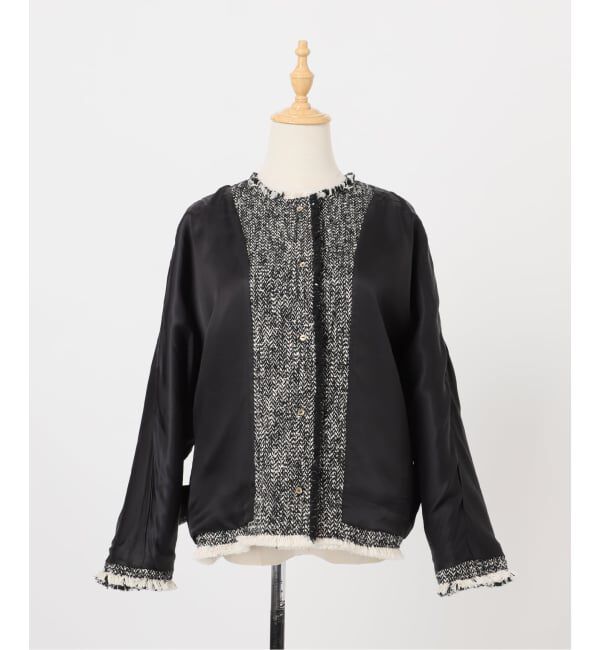 journal standard L'essage「《追加4》【SP】GIOLICATWEED ドルマンジャケット」|ノーカラージャケット|