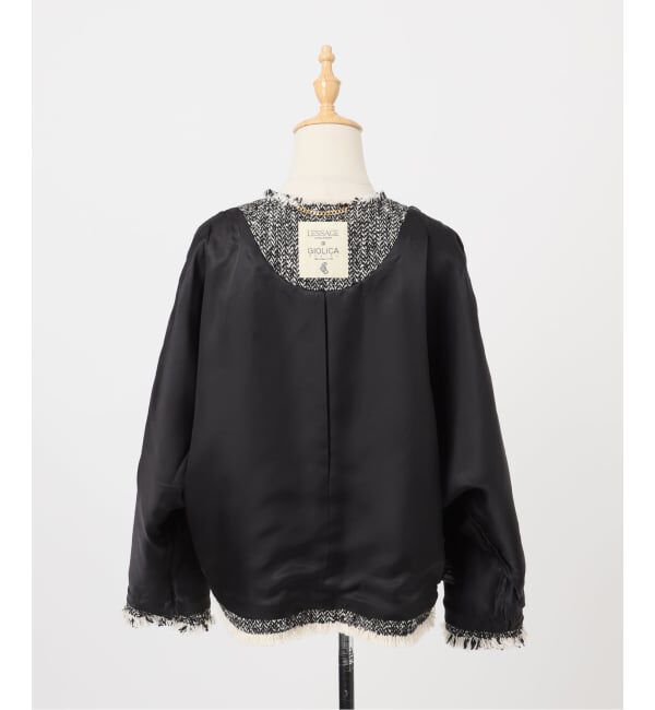 journal standard L'essage「《追加4》【SP】GIOLICATWEED ドルマンジャケット」|ノーカラージャケット|