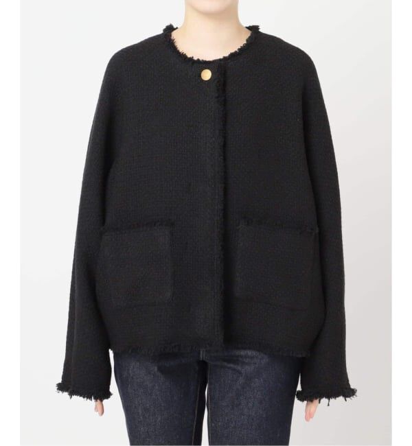 journal standard L'essage「《追加4》【SP】GIOLICATWEED ドルマンジャケット」|ノーカラージャケット|