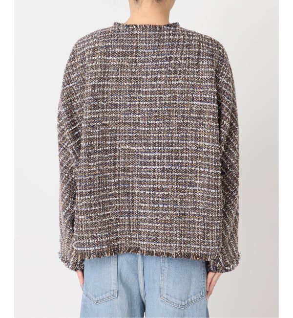 journal standard L'essage「《追加5》【金子綾さん着用】GIOLICATWEED ドルマンジャケット」|ノーカラージャケット|