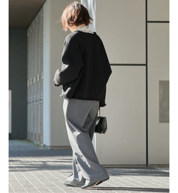 journal standard L'essage「《追加5》【金子綾さん着用】GIOLICATWEED ドルマンジャケット」|ノーカラージャケット|