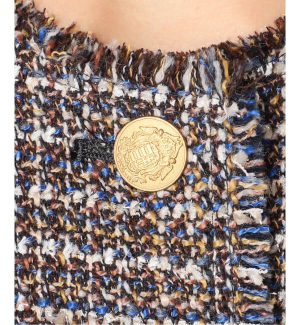 journal standard L'essage「《追加5》【金子綾さん着用】GIOLICATWEED ドルマンジャケット」|ノーカラージャケット|