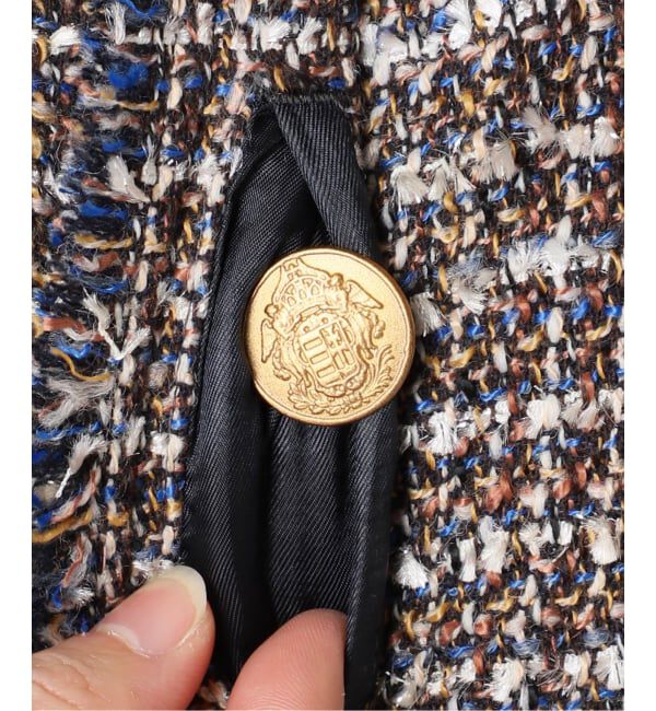 journal standard L'essage「《追加5》【金子綾さん着用】GIOLICATWEED ドルマンジャケット」|ノーカラージャケット|