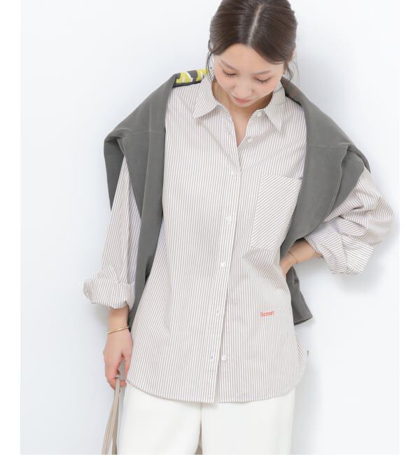 JOURNAL STANDARD relume「ONE DAYロゴストライプシャツ」|シャツ・ブラウス|ベージュ